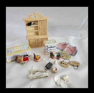 Huge lot of Dollhouse furniture and miniatures